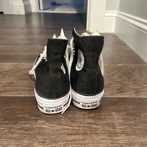 COPY - Black high top converse with platforms size 9 - Picture 2 of 6